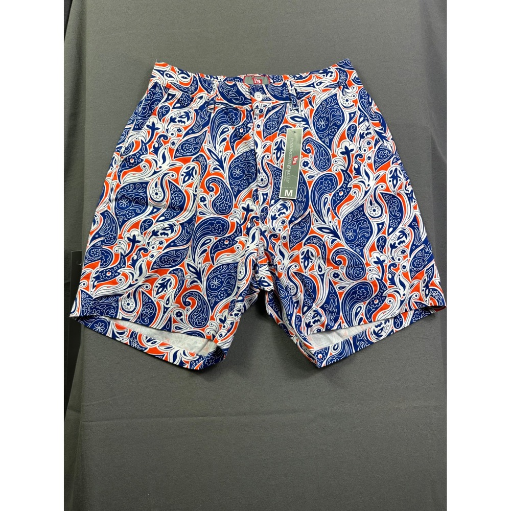 Pennington & Bailes woman Paisley Shorts Blue Orange White Size M Medium NWT